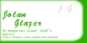 jolan glazer business card